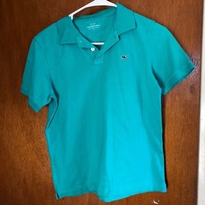 Vineyard Vines Boys Polo Turquoise- Size 10-12